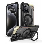 Θήκη SUPCASE UB Defender MAGSAFE με βάση στήριξης/δακτυλίδι για APPLE iPhone 15 PRO MAX 6.7 2023 - ΜΑΥΡΟ Χρυσό