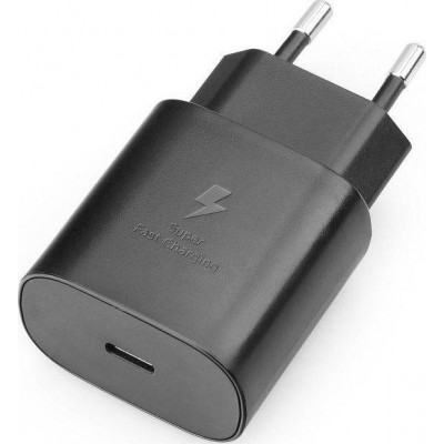 SAMSUNG Super FAST PD 25W USB-C οικιακός Ταχυ-Φορτιστής - ΜΑΥΡΟ - EP-TA800NBEGWW