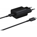 SAMSUNG PD 25W Ταχυ-Φορτιστής οικιακός με καλώδιο TYPE-C - ΜΑΥΡΟ - EP-TA800XBEGWW