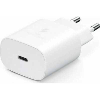 SAMSUNG Super FAST PD 25W USB-C οικιακός Ταχυ-Φορτιστής - ΛΕΥΚΟΣ - EP-TA800NWEGWW