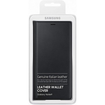 Case Samsung Genuine Leather Wallet View Cover for Samsung Galaxy ΝΟΤΕ 9 N960F - BLACK - EF-WN960LBEGWW 