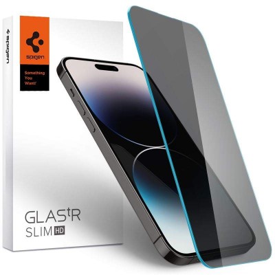 Spigen SGP Tempered Glass Privacy GLAS.tR SLIM FC CASE FRIENDLY HD Anti-Glare for APPLE IPHONE 14 PRO MAX 6.7 2022 - CRYSTAL CLEAR - AGL05211