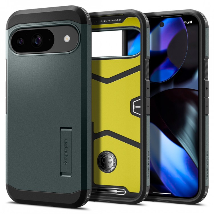 Θήκη Spigen SGP TOUGH Armor για GOOGLE PIXEL 9 Pro/Pixel 9 - ΠΡΑΣΙΝΟ - ACS07694