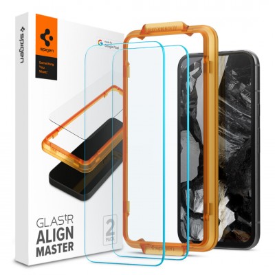 Spigen SGP Γυαλί προστασίας ALM GLAS.tR SLIM FC για GOOGLE PIXEL 8a - ΔΙΑΦΑΝΟ - AGL07464 - 2 TEM.