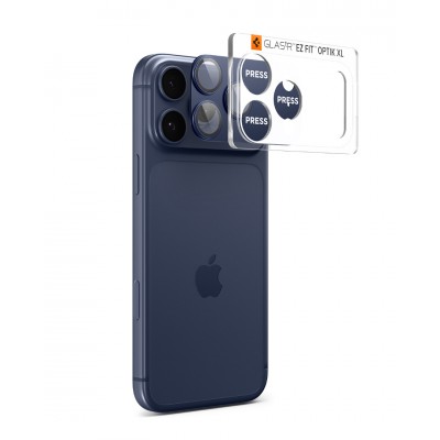 SPIGEN SGP Glas.tR Optik Pro XL EZ FIT CAMERA PROTECTOR Γυαλί προστασίας ΠΛΑΙΣΙΟΥ ΦΑΚΩΝ 9H για CAMERA LENS για Apple iPhone 17 Pro Max 6.9 5G 2025 - ΜΠΛΕ - AGL10651