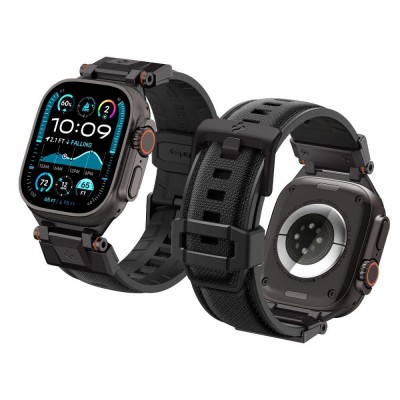 Spigen SGP DuraPro Armor λουράκι για APPLE WATCH Ultra 2/1 49mm / 9/8/7 45mm / SE/6/5/4 44mm / 3/2/1 42mm - BLACK EDITION - AMP09229