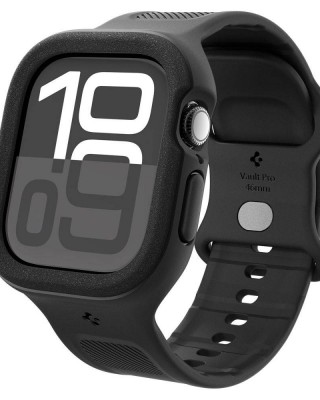 Spigen SGP VAULT PRO BAND Θήκη με Λουράκι για Apple Watch series 10 (46 MM) - MAΥΡΟ - ACS09391