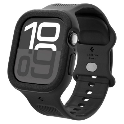 Spigen SGP VAULT PRO BAND Θήκη με Λουράκι για Apple Watch series 10 (46 MM) - MAΥΡΟ - ACS09391
