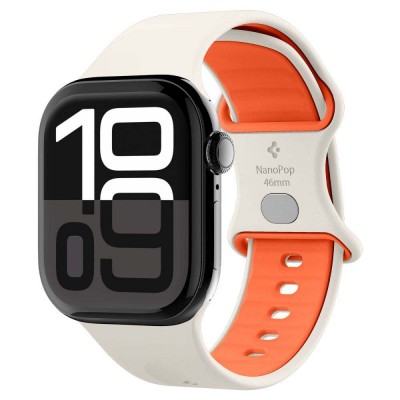 Spigen SGP NANO POP BAND Λουράκι για Apple Watch series 6 / 7 / 8 / 9 / 10 / SE / ULTRA 1 / 2 (44 / 45 / 46 / 49 MM) - ΜΠΕΖ ΠΟΡΤΟΚΑΛΙ - AMP09323