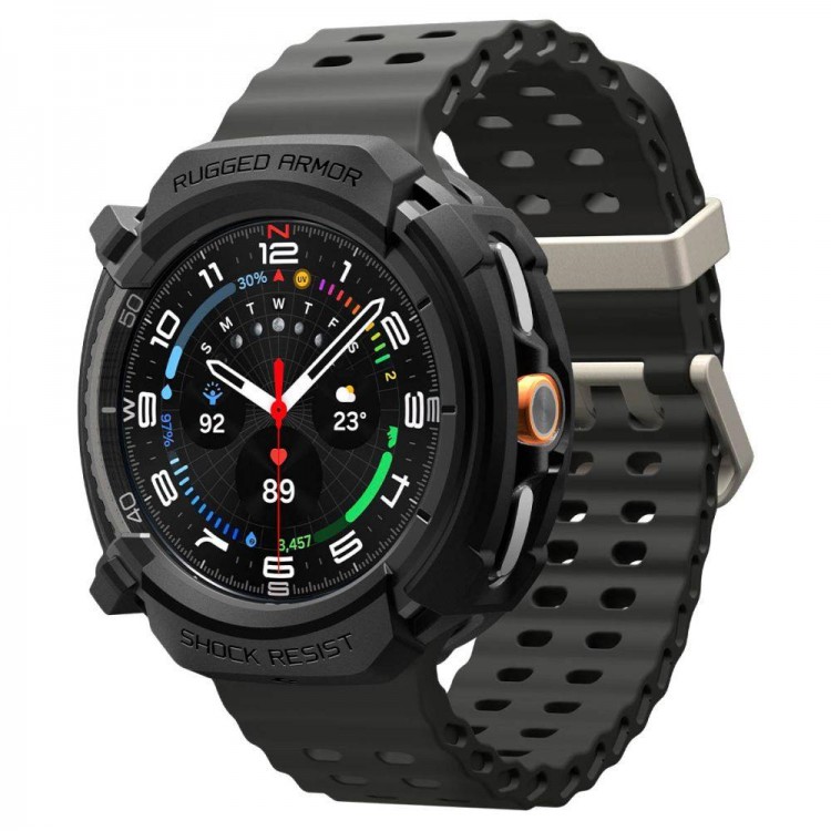 Θήκη Spigen SGP Rugged Armor για SAMSUNG GALAXY WATCH 8 CLASSIC 46mm 2025 - ΜΑΥΡΟ - ACS10012