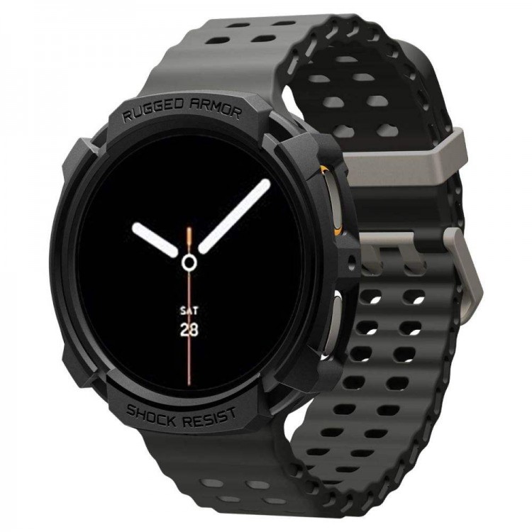 Θήκη Spigen SGP Rugged Armor για SAMSUNG GALAXY WATCH 8 44mm 2025 - ΜΑΥΡΟ - ACS10006