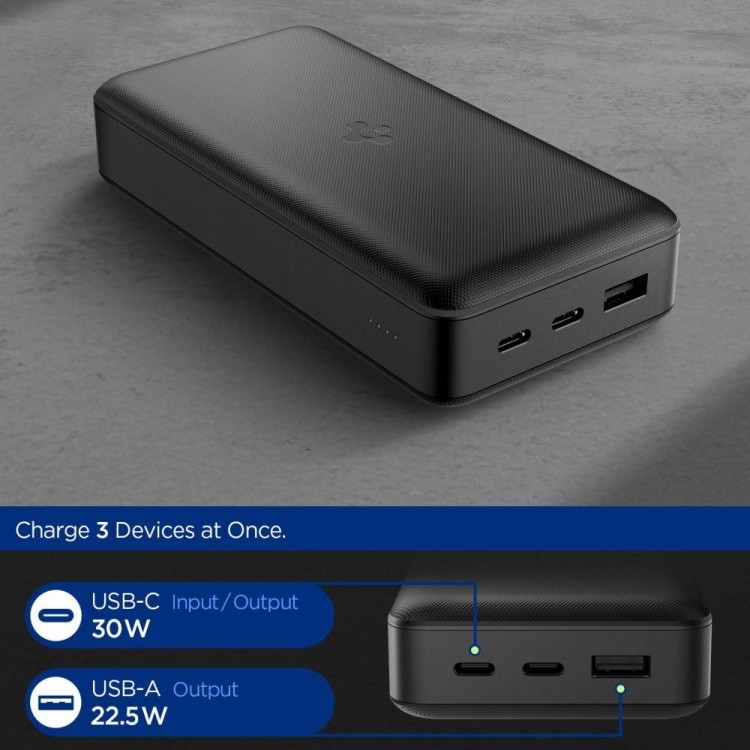 SPIGEN SGP EA3030 POWERBANK 30.000MAH 30W - ΜΑΥΡΟ - ABA09435