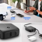 SPIGEN SGP ESSENTAIL EA3010BT POWER BANK 10.000MAH 30W με ενσωματωμένο καλώδιο USB-C - ΜΑΥΡΟ - ABA09023