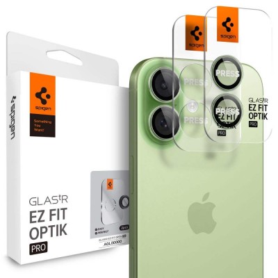 SPIGEN SGP OPTIK.TR EZ FIT CAMERA PROTECTOR Γυαλί προστασίας ΦΑΚΩΝ 9H για CAMERA LENS για Apple IPHONE 16 6.1/16 Plus 6.7 / IPHONE 17 6.3 2025 - ΠΡΑΣΙΝΟ - AGL10128 - 2-TEM