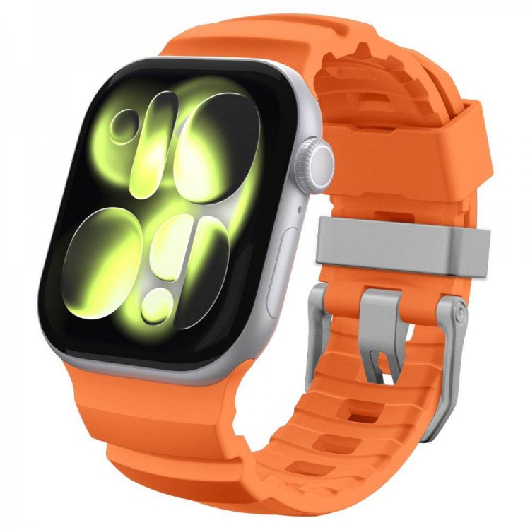 Spigen SGP WBS2 Λουράκι ΣΙΛΙΚΟΝΗΣ για APPLE WATCH SERIES 8 / 9 / 10 / 11 / SE / ULTRA (44 / 45 / 46 / 49 MM) - ΠΟΡΤΟΚΑΛΙ - AMP10509