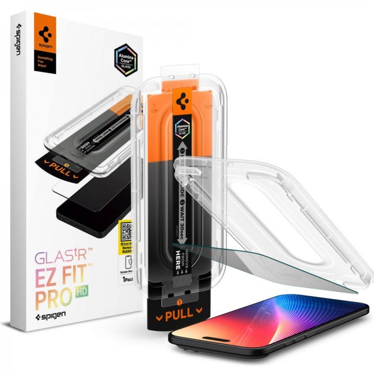 Spigen SGP Γυαλί προστασίας Privacy GLAS.tR EZ Fit Pro HD 1 Pack CASE FRIENDLY για APPLE iPhone 17 AIR 6.6 5G 2025 - ΔΙΑΦΑΝΟ - AGL09871