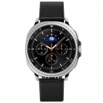Spigen SGP ENZO Δερμάτινο λουράκι Designed για SAMSUNG GALAXY WATCH 8 / CLASSIC (40 / 44 / 46 MM) - ΜΑΥΡΟ - AMP10119