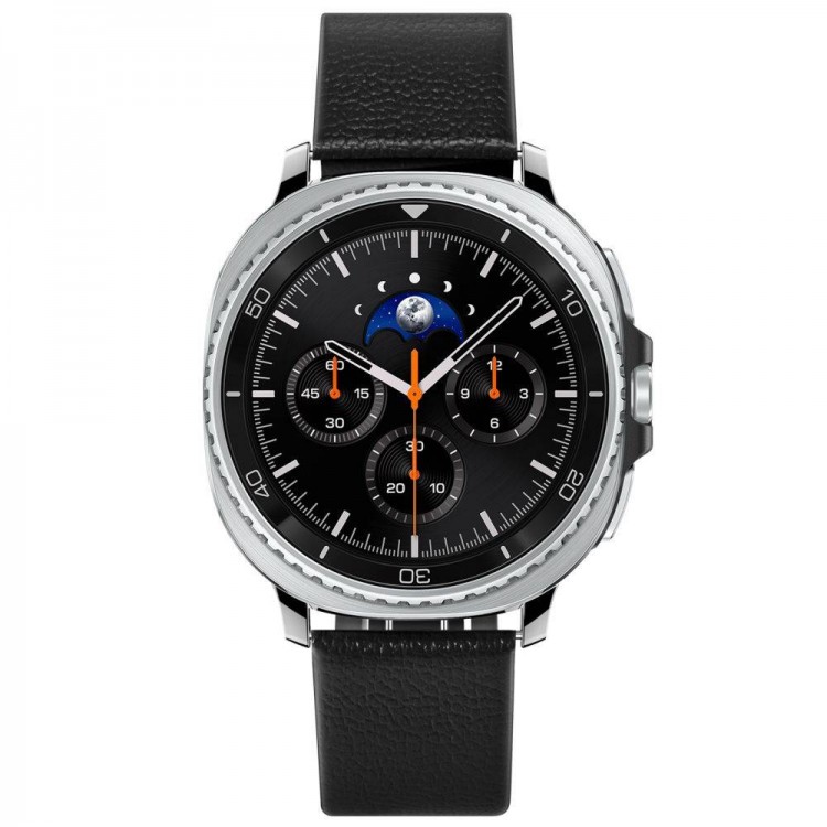 Spigen SGP ENZO Δερμάτινο λουράκι Designed για SAMSUNG GALAXY WATCH 8 / CLASSIC (40 / 44 / 46 MM) - ΜΑΥΡΟ - AMP10119