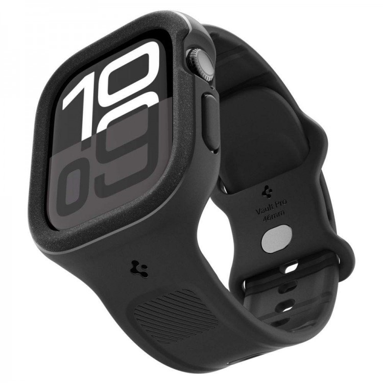 Spigen SGP VAULT PRO BAND Θήκη με Λουράκι για Apple Watch series 10 (46 MM) - MAΥΡΟ - ACS09391