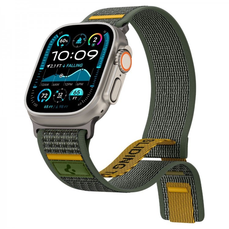 Spigen SGP ATHLEX AIR Band / λουράκι για Apple Watch series Ultra 2/1 49mm, Series 10 46mm και Series 9/8/7/6/5/4/SE 45mm, 44mm - ACTIVE ΠΡΑΣΙΝΟ - AMP09035