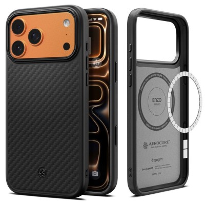 Θήκη Spigen SGP ENZO ARAMID ”T” MagFit MagSafe Kevlar 1500D για Apple iPhone 17 PRO 6.3 2025 - MATTE ΜΑΥΡΟ - ACS09959