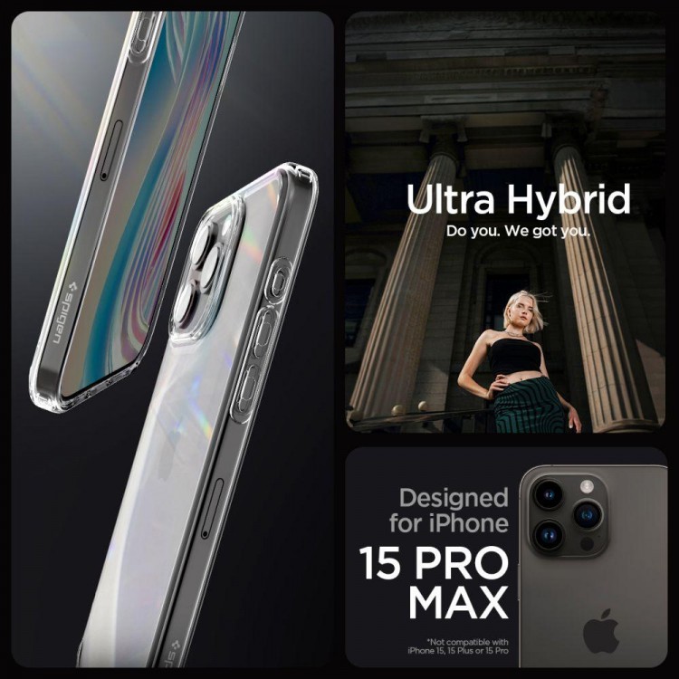 Θήκη Spigen SGP Ultra Hybrid για Apple iPhone 15 PRO 6.1 2023 - ΔΙΑΦΑΝΟ - ACS06707