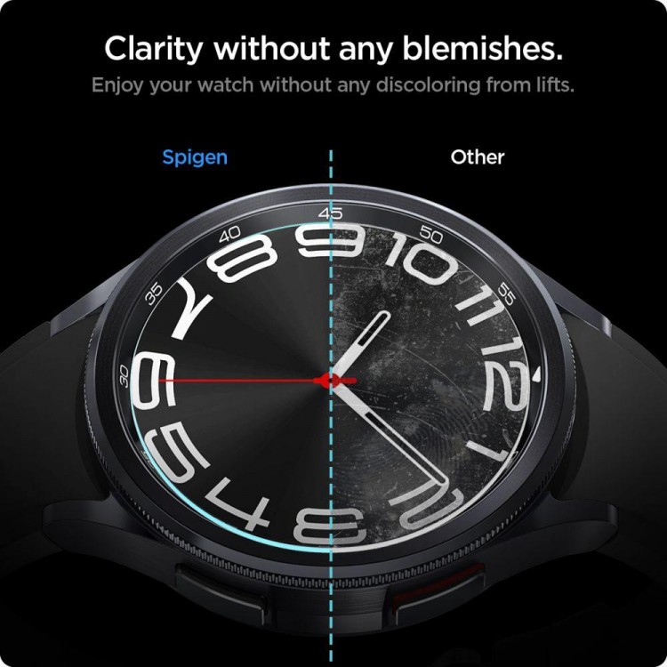 Spigen SGP Γυαλί Προστασίας GLAS.TR SLIM EZ FIT για SAMSUNG GALAXY Watch 6 CLASSIC (43 MM) - AGL07067 - 2 TEM - ΔΙΑΦΑΝΟ