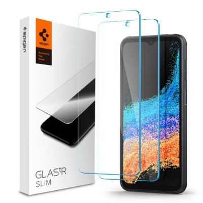 SPIGEN SGP TEMPERED GLASS GLAS.TR SLIM 2-PACK for SAMSUNG GALAXY XCOVER 6 PRO - 2 pcs - AGL05194 - CRYSTAL CLEAR 