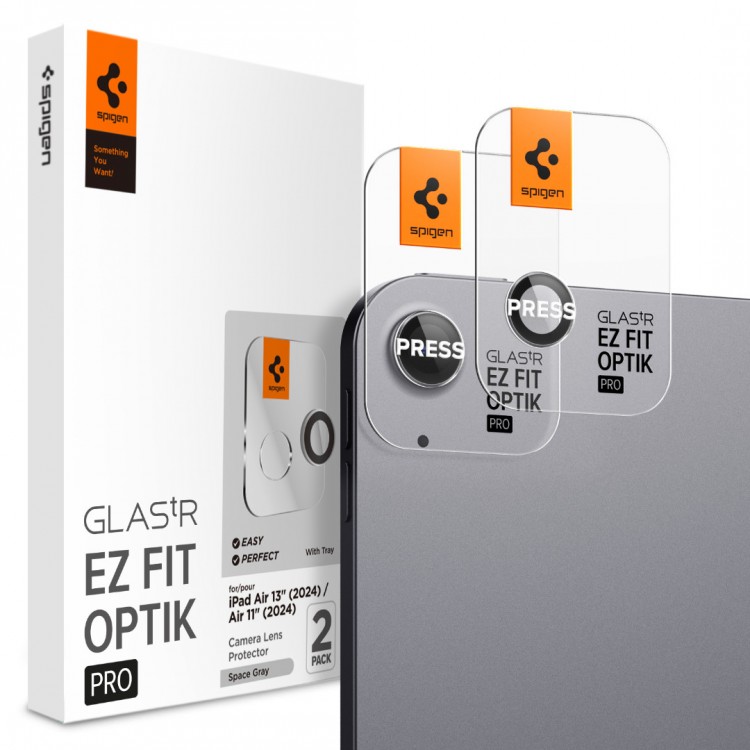 Spigen SGP GLAS.tR EZ Fit Optik Metal SLIM Camera Lens Γυαλί προστασίας 9h CAMERA για Αpple iPad Air 13" 2024 / iPad Air 11" 2024 - ΓΚΡΙ - AGL07801 - 2 ΤΕΜ.