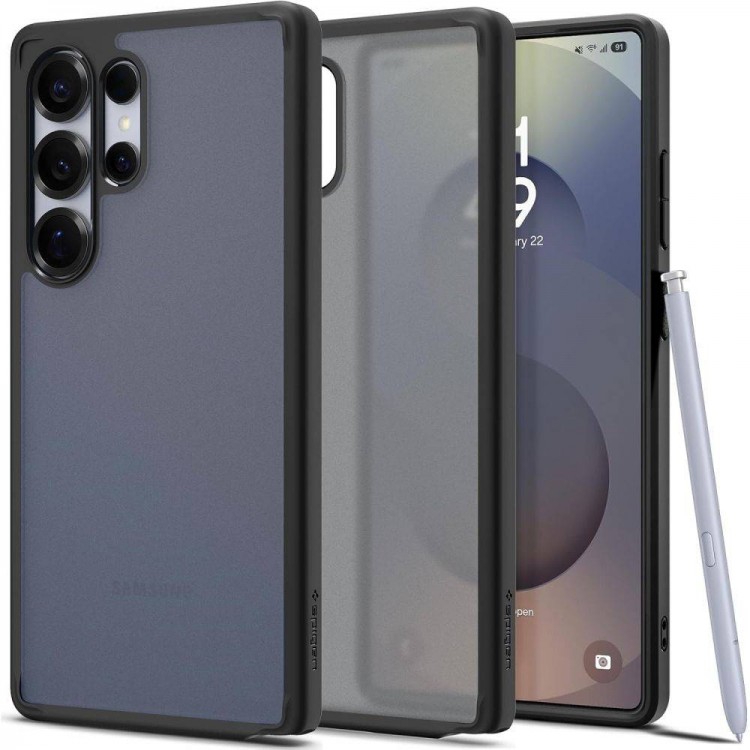 Θήκη Spigen SGP Ultra Hybrid για Samsung Galaxy S25 ULTRA 5G 2025 - ΔΙΑΦΑΝΟ ΓΚΡΙ ΜΑΥΡΟ - ACS08962