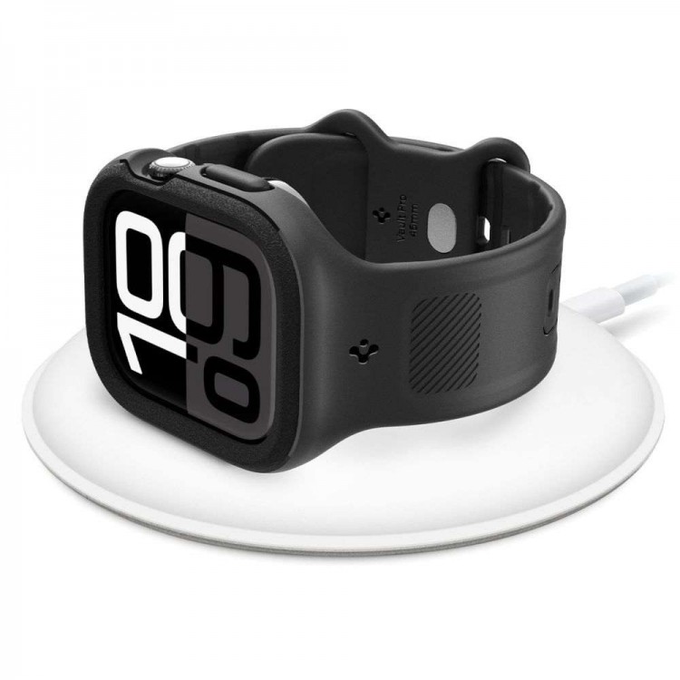 Spigen SGP VAULT PRO BAND Θήκη με Λουράκι για Apple Watch series 10 (46 MM) - MAΥΡΟ - ACS09391