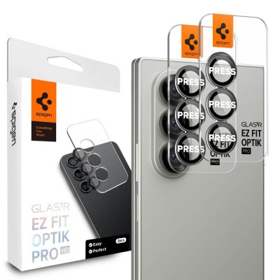 Spigen SGP OPTIK.tR SLIM EZ Fit Optik Pro 2 Γυαλί προστασίας 9H Camera Lens για CAMERA SAMSUNG GALAXY Z FOLD 7 2025 - ΜΑΥΡΟ - 2 ΤΕΜ - AGL09581