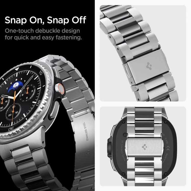 Spigen SGP MODERN Fit 316L BAND Λουράκι για Samsung Galaxy Watch 8 CLASSIC (40/44/46mm) - ΑΣΗΜΙ - AMP10120