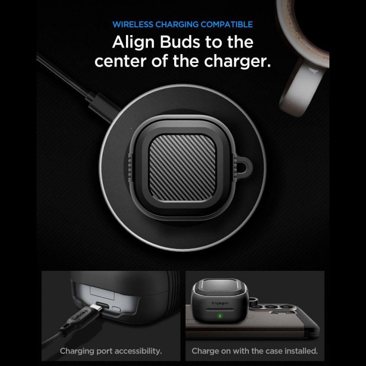 Θήκη Spigen SGP RUGGED ARMOR για Samsung GALAXY BUDS 4 2026/ 4 Pro 2026 - ΜΑΥΡΟ - ACS11200