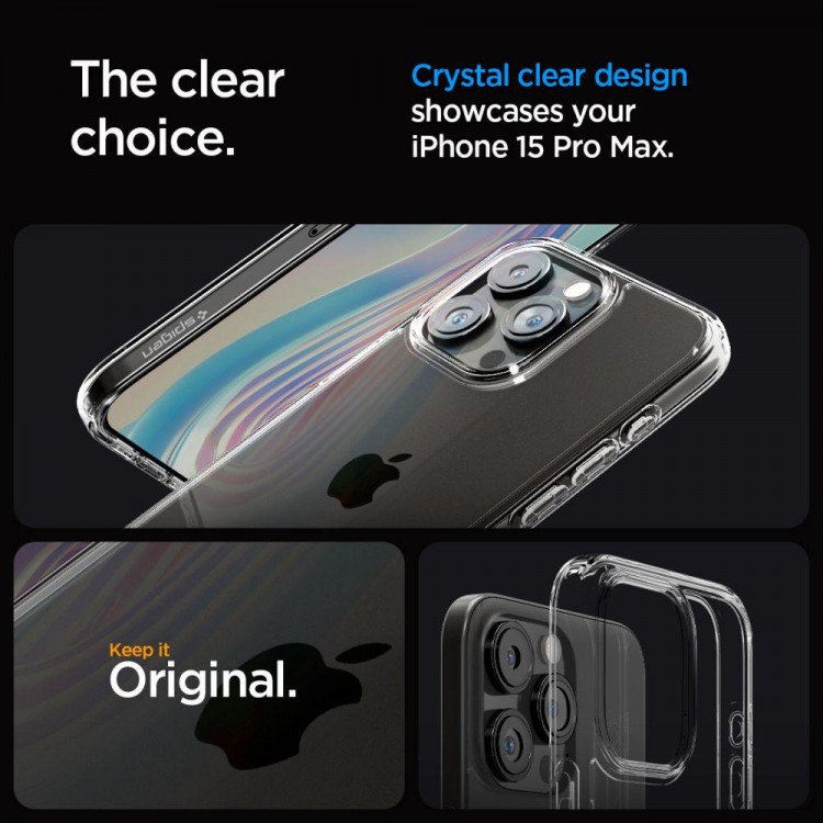 Θήκη Spigen SGP Ultra Hybrid για Apple iPhone 15 PRO MAX 6.7 2023 - ΔΙΑΦΑΝΟ - ACS06565