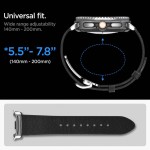 Spigen SGP ENZO Δερμάτινο λουράκι Designed για SAMSUNG GALAXY WATCH 8 / CLASSIC (40 / 44 / 46 MM) - ΜΑΥΡΟ - AMP10119