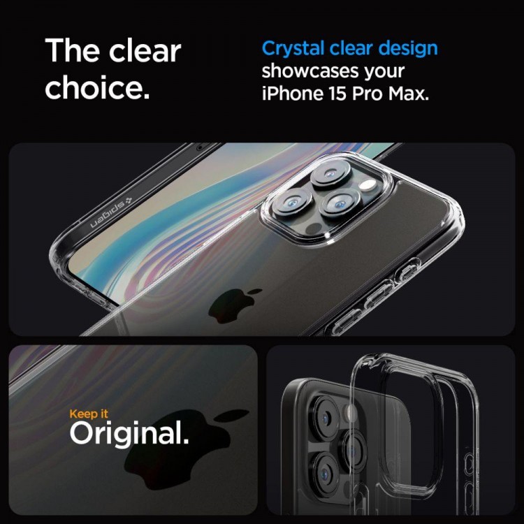 Θήκη Spigen SGP Ultra Hybrid για Apple iPhone 15 PRO MAX 6.7 2023 - SPACE ΔΙΑΦΑΝΟ - ACS06575