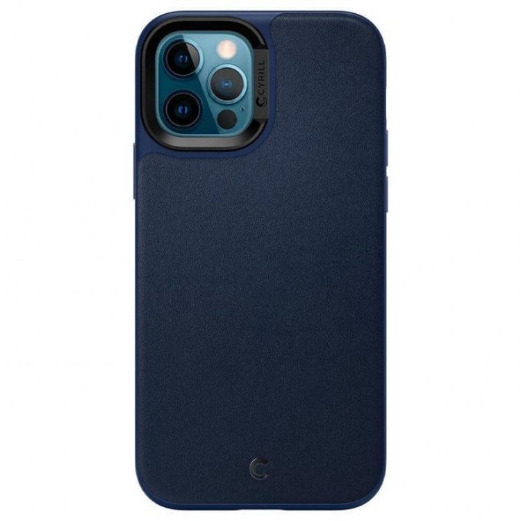 Case Spigen SGP CYRILL LEATHER BRICK για Apple iPHONE 12 PRO 6.1/ 12 6.1 - ΜΑΥΡΟ ΜΠΛΕ - ACS01735