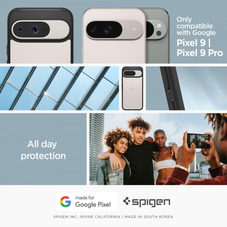 Θήκη Spigen SGP ULTRA HYBRID για GOOGLE PIXEL 9 Pro/Pixel 9 - Μαύρο - ACS07690