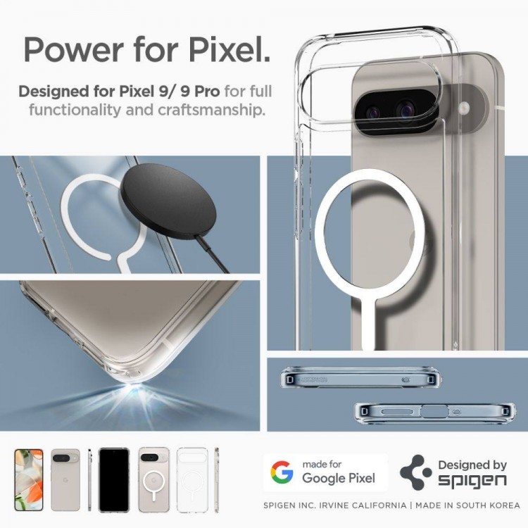 Θήκη Spigen SGP ULTRA HYBRID OneTap Metal Ring MagSafe για GOOGLE PIXEL 9 Pro - ΛΕΥΚΟ - ACS07686