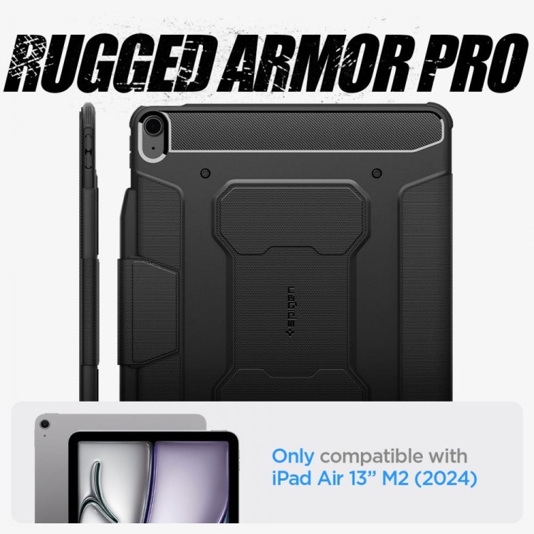 Θήκη Spigen SGP RUGGED ARMOR PRO για Apple iPad AIR 13 2024 - ΜΑΥΡΟ - ACS07669