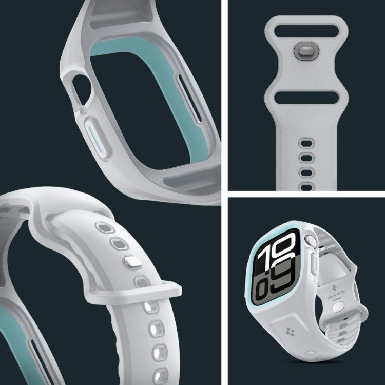 Spigen SGP LIQUID AIR PRO BAND Θήκη με Λουράκι για Apple Watch series 10 (46 MM) - ΓΚΡΙ - ACS09318