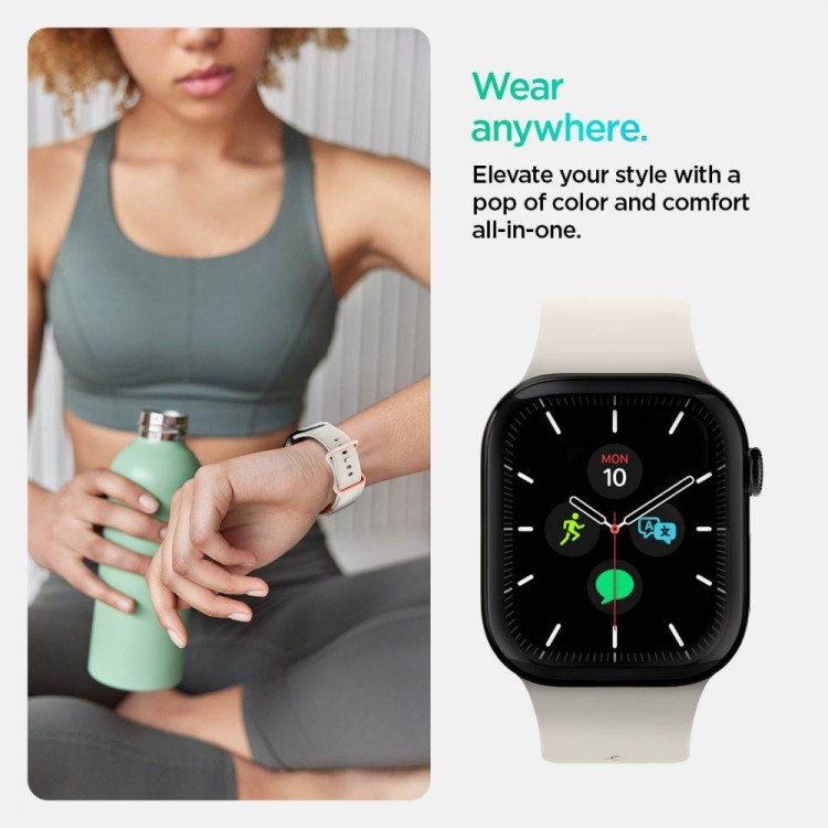 Spigen SGP NANO POP BAND Λουράκι για Apple Watch series 6 / 7 / 8 / 9 / 10 / SE / ULTRA 1 / 2 (44 / 45 / 46 / 49 MM) - ΜΠΕΖ ΠΟΡΤΟΚΑΛΙ - AMP09323