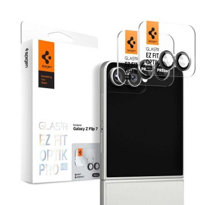 Spigen SGP GLAS.tR EZ FIT OPTIK PRO HD Γυαλί προστασίας 9H Camera Lens για SAMSUNG GALAXY Z Flip 7 2025 - ΜΑΥΡΟ - 2 ΤΕΜ - AGL09587
