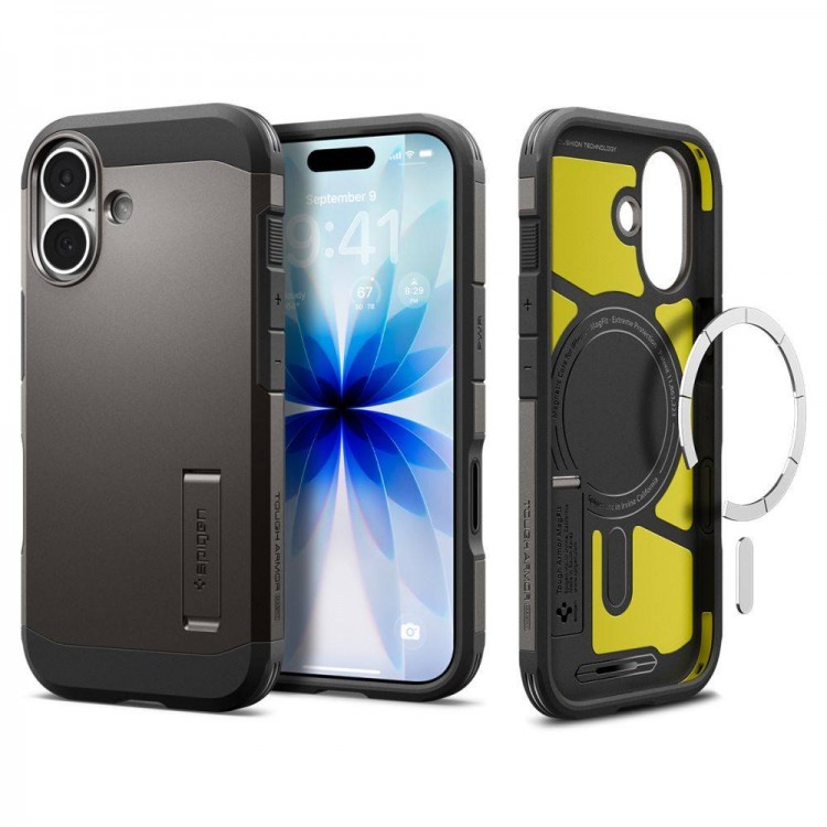 Θήκη Spigen SGP Tough Armor T MagFit MAGSAFE για Apple iPhone 17 6.3 5G 2025 - ΓΡΑΦΙΤΗΣ - ACS10392