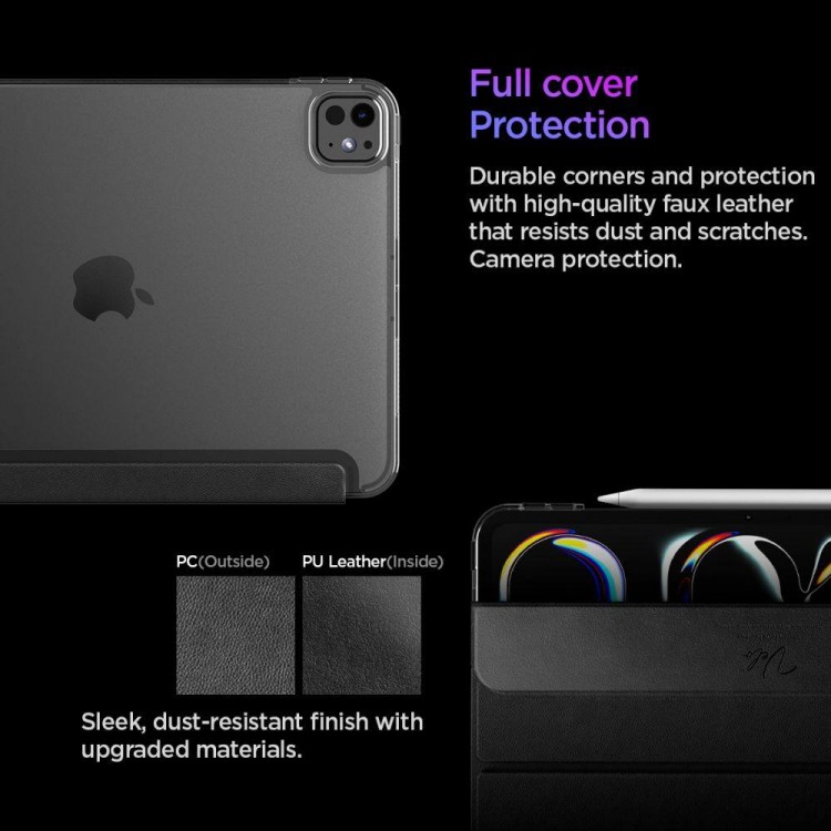 Θήκη SPIGEN SGP LIQUID AIR FOLIO για Apple iPad PRO 11 M4 5th/ M5 6th 2024-2025 - ΜΑΥΡΟ - ACS09440