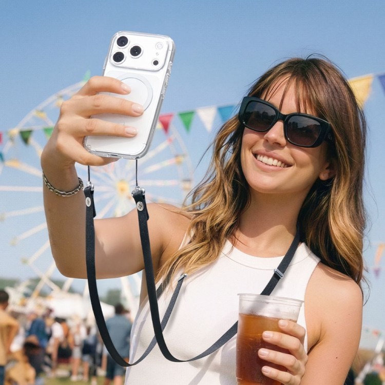 Spigen SGP Crossbody Lanyard Λουράκι (Strap 1P + Connector 2P) DA30L,  LANYARD STRAP CROSSBODY για θήκη - ΜΑΥΡΟ - AFA10614