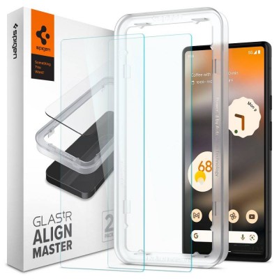 Spigen SGP Γυαλί προστασίας ALM GLAS.tR SLIM FC για GOOGLE PIXEL 6A - ΔΙΑΦΑΝΟ - 2 ΤΕΜ - AGL04695