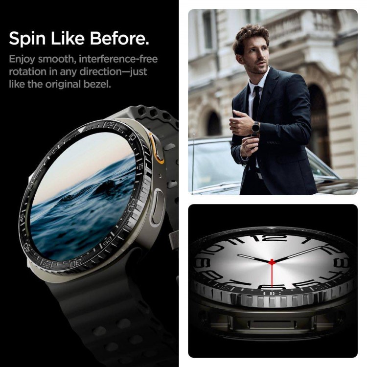 Θήκη Spigen SGP BEZEL TUNE DIVER για SAMSUNG GALAXY WATCH 8 (44 MM) - ΜΑΥΡΟ - ACS10008