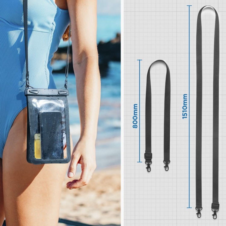 Spigen SGP Velo A603 Universal Αδιάβροχη θήκη τηλεφώνου, 2 ΤΕΜ - BLACK - ACS09745